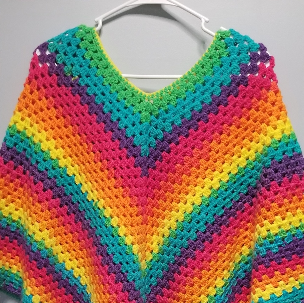 Rainbow poncho